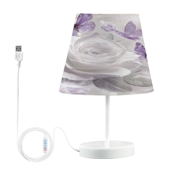 BZSMCE Table Lamp Creative Lavender Dream Pattern Simple Pattern Night Light