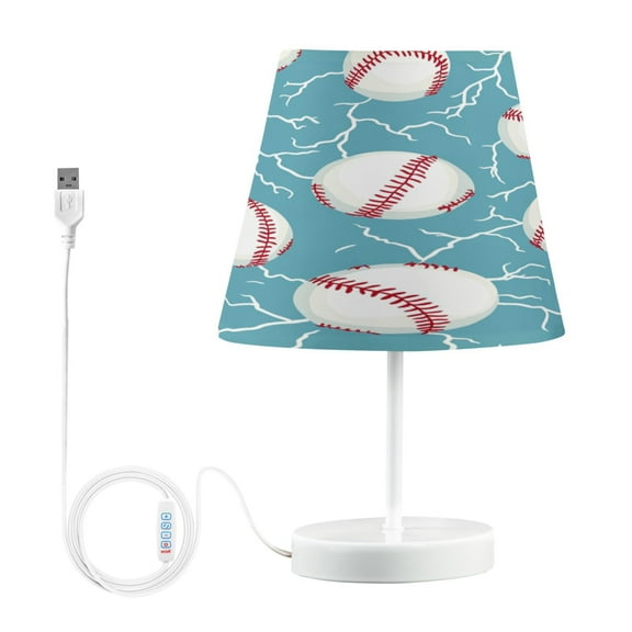 BZSMCE Table Lamp Creative Lightning Struck Baseballs Pattern Simple Pattern Night Light