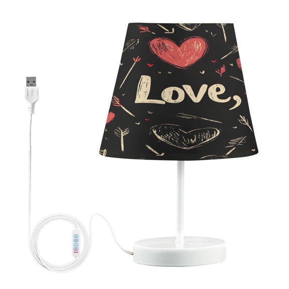 YAZAOO Table Lamp Creative Love Struck Pattern Simple Pattern Night Light