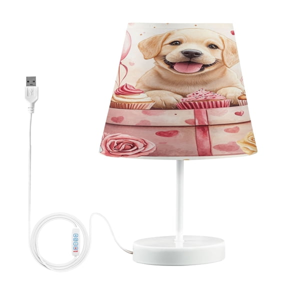 BZSMCE Table Lamp Creative Lovely Labrador Simple Pattern Night Light