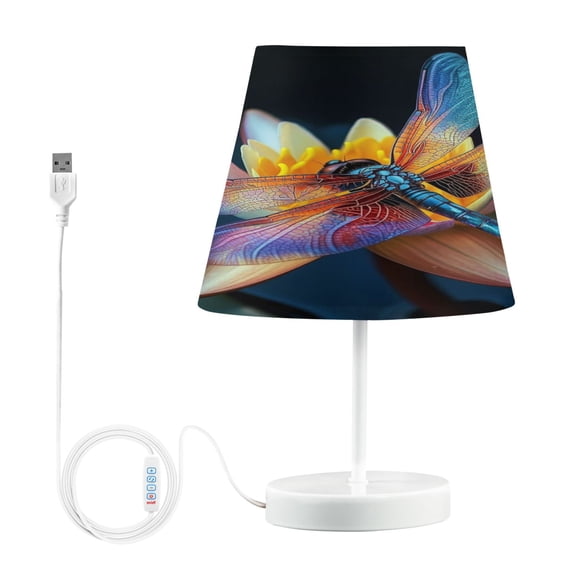 BZSMCE Table Lamp Creative Luminous Dragonfly Pattern Simple Pattern Night Light