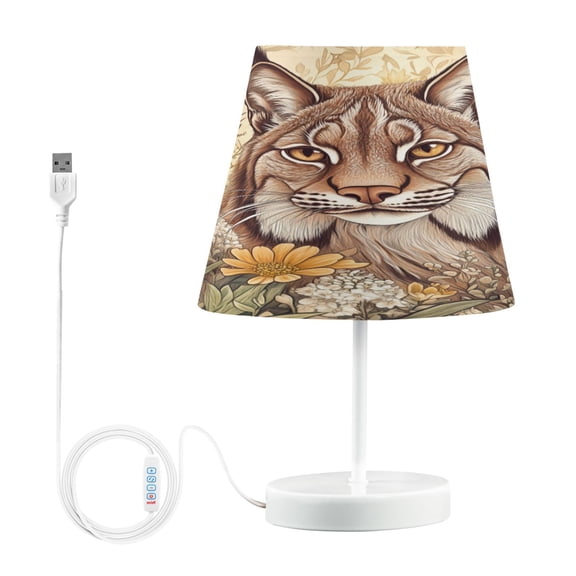 YAZAOO Table Lamp Creative Lynx Majesty Pattern Simple Pattern Night Light