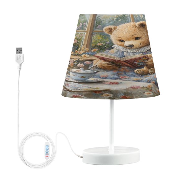 BZSMCE Table Lamp Creative Mama Bear Storytelling Simple Pattern Night Light