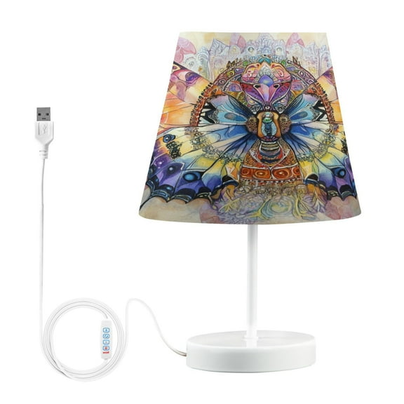 BZSMCE Table Lamp Creative Mandala Butterfly Simple Pattern Night Light