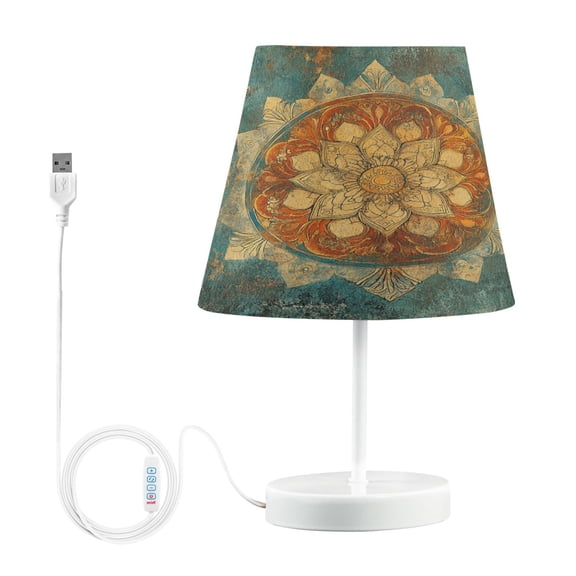 BZSMCE Table Lamp Creative Mandala Design Simple Pattern Night Light