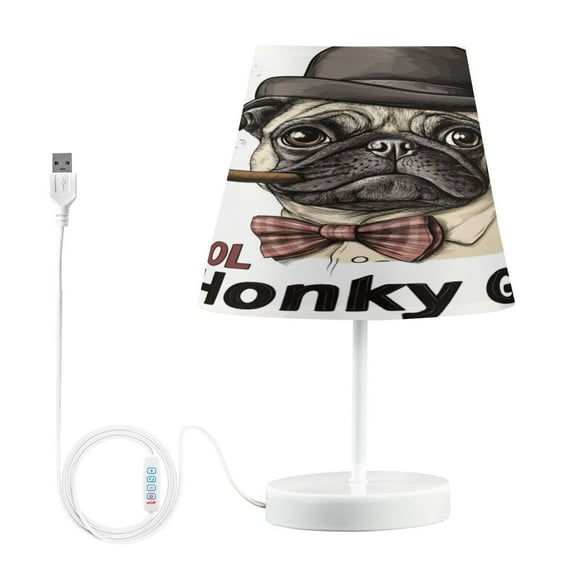 BZSMCE Table Lamp Creative Midjourney_ffyy3_a_pug_dog_wearing_a_bow_tie_and_hat_smoking_a_cigar_with__1c3d9922-8055-455f-82d7-2 Simple Pattern Night Light