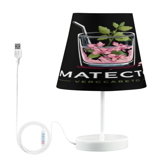 BZSMCE Table Lamp Creative Mint & Flower Pattern Simple Pattern Night Light