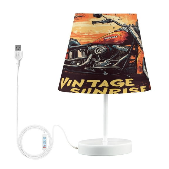 BZSMCE Table Lamp Creative Motorcycle Pattern Simple Pattern Night Light
