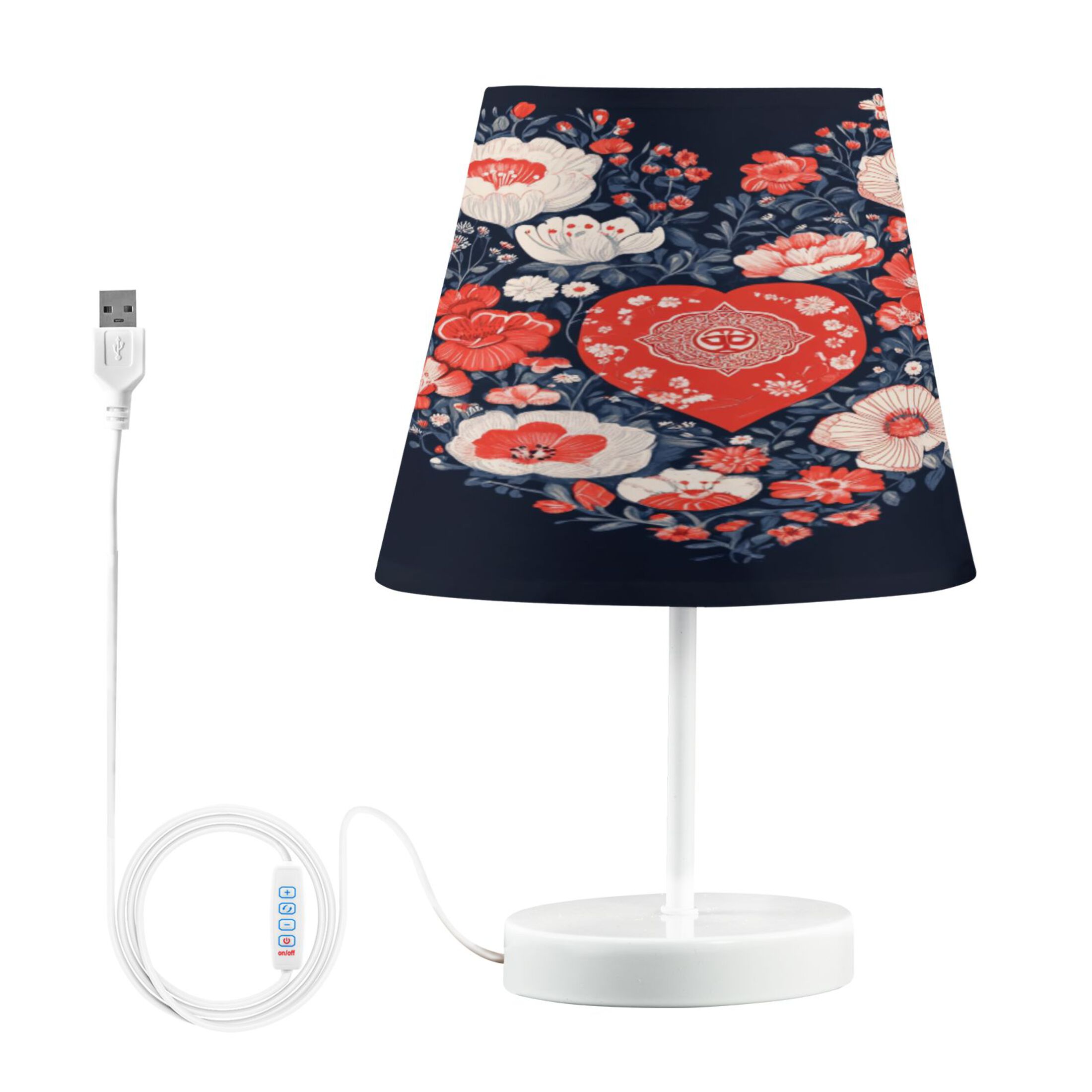 BZSMCE Table Lamp Creative Oil Pattern Of Heart Shaped Simple Pattern Night Light