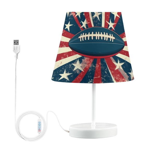 YAZAOO Table Lamp Creative Old Glory Football Pattern Simple Pattern Night Light