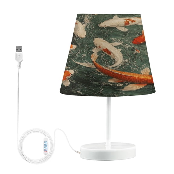 BZSMCE Table Lamp Creative Painting Of Goldfish Play on Patterns Simple Pattern Night Light