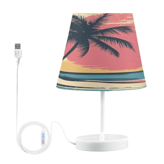 BZSMCE Table Lamp Creative Palm Shadows Pattern Simple Pattern Night Light