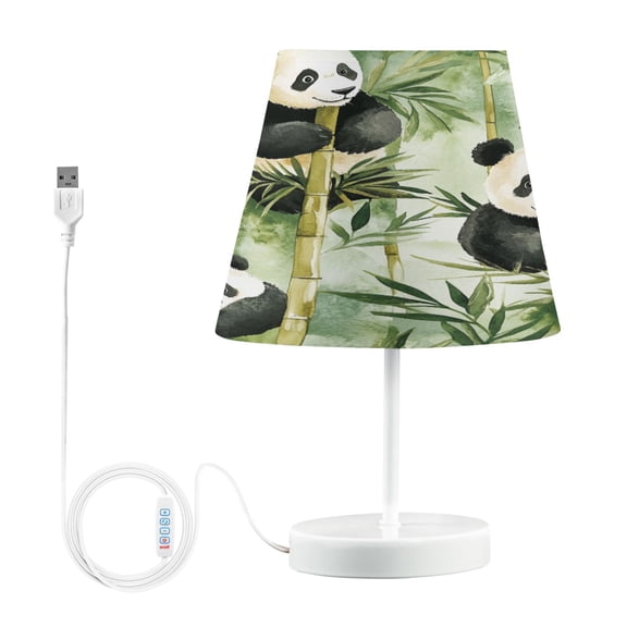 BZSMCE Table Lamp Creative Pandas Among Bamboo Bliss Pattern Simple Pattern Night Light