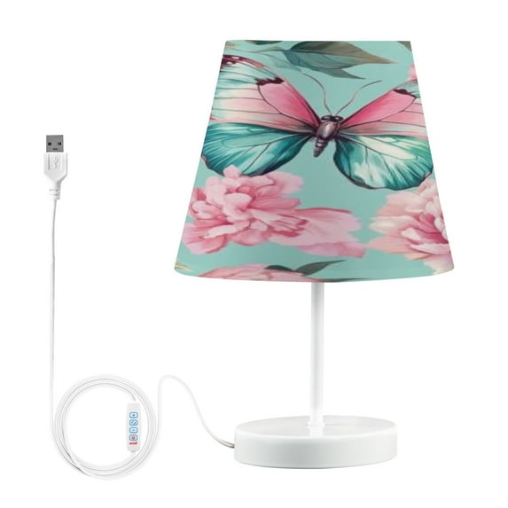 BZSMCE Table Lamp Creative Peony Flutter Pattern Simple Pattern Night Light