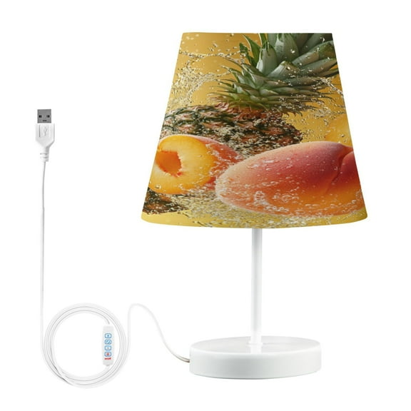 BZSMCE Table Lamp Creative Pineapple Peaches with Water Splash Simple Pattern Night Light