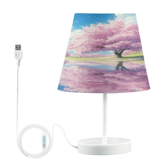 BZSMCE Table Lamp Creative Pink Reflection Pattern Simple Pattern Night Light