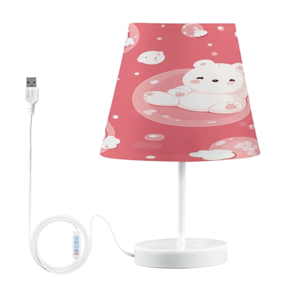 BZSMCE Table Lamp Creative Playful Polar Bubbles Pattern Simple Pattern Night Light