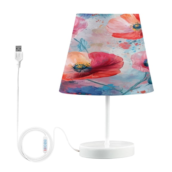 BZSMCE Table Lamp Creative Poppy Explosion Pattern Simple Pattern Night Light