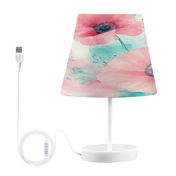 BZSMCE Table Lamp Creative Poppy Splash Pattern Simple Pattern Night Light