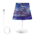 thumbnail image 1 of BZSMCE Table Lamp Creative Purple Crystal Boat Painting Simple Pattern Night Light, 1 of 8