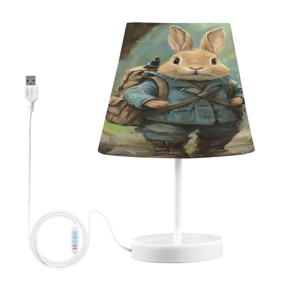 BZSMCE Table Lamp Creative Rabbit Adventures Simple Pattern Night Light