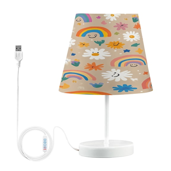 YAZAOO Table Lamp Creative Rainbow Dream Pattern Simple Pattern Night Light