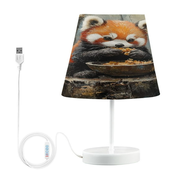 BZSMCE Table Lamp Creative Red Panda Painting Simple Pattern Night Light