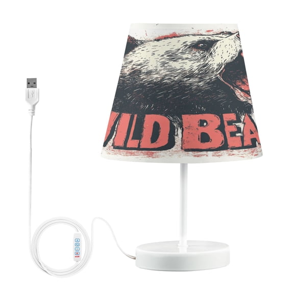 BZSMCE Table Lamp Creative Roaring Wild Bear Simple Pattern Night Light