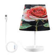 BZSMCE Table Lamp Creative Rose Elegance Pattern Simple Pattern Night Light