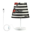 thumbnail image 1 of BZSMCE Table Lamp Creative Roses on Stripes Pattern Simple Pattern Night Light, 1 of 8