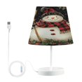 thumbnail image 1 of BZSMCE Table Lamp Creative Scarf Winter Snowman Simple Pattern Night Light, 1 of 8