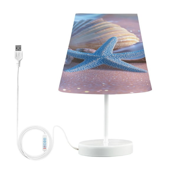 BZSMCE Table Lamp Creative Seaside Shells Pattern Simple Pattern Night Light