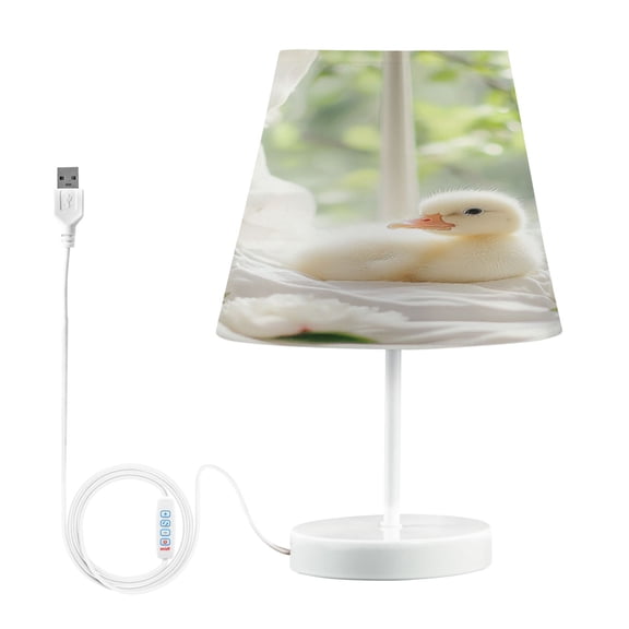 BZSMCE Table Lamp Creative Serene Dream Of A Duckling Pattern Simple Pattern Night Light