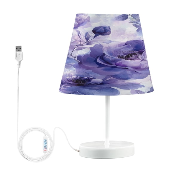 BZSMCE Table Lamp Creative Serene Floral Symphony Pattern Simple Pattern Night Light