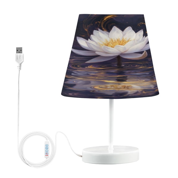 BZSMCE Table Lamp Creative Serene Lotus Pattern Simple Pattern Night Light
