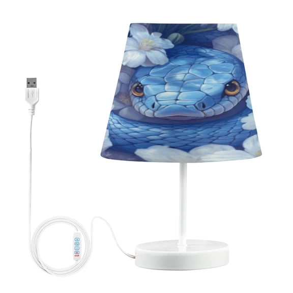 BZSMCE Table Lamp Creative Serene Snake Pattern Simple Pattern Night Light