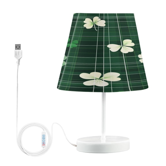 YAZAOO Table Lamp Creative Shamrock Tartan Pattern Simple Pattern Night Light