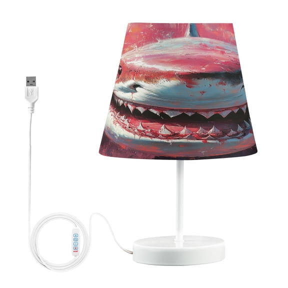 BZSMCE Table Lamp Creative Sharks Attack Scene Simple Pattern Night Light