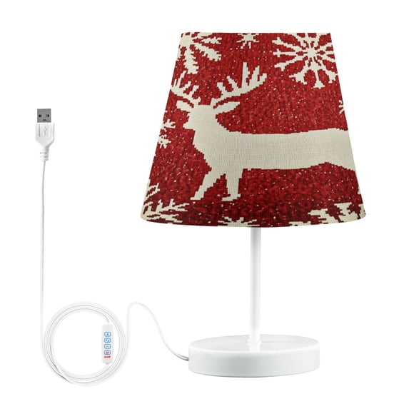 BZSMCE Table Lamp Creative Simple Sonwflake Deer Simple Pattern Night Light