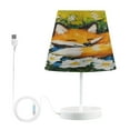 thumbnail image 1 of BZSMCE Table Lamp Creative Sleeping Fox Among Flowers Simple Pattern Night Light, 1 of 8
