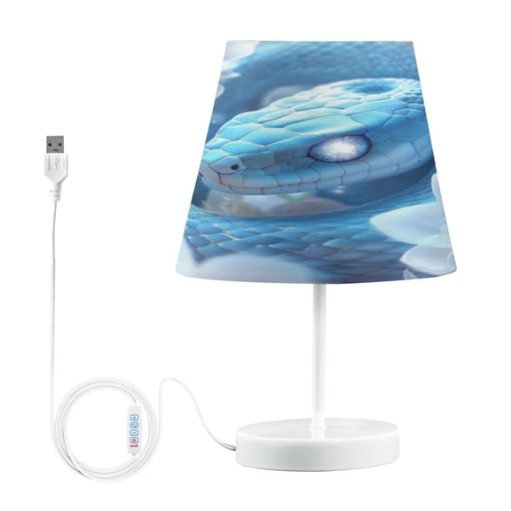 BZSMCE Table Lamp Creative Slumbering Snake Pattern Simple Pattern Night Light