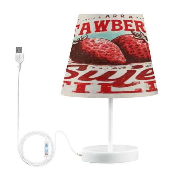 BZSMCE Table Lamp Creative Sly Strawberry Pattern Simple Pattern Night Light