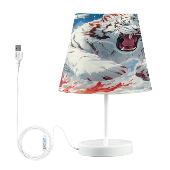 YAZAOO Table Lamp Creative Snowy Roar Pattern Simple Pattern Night Light