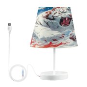 YAZAOO Table Lamp Creative Snowy Roar Pattern Simple Pattern Night Light