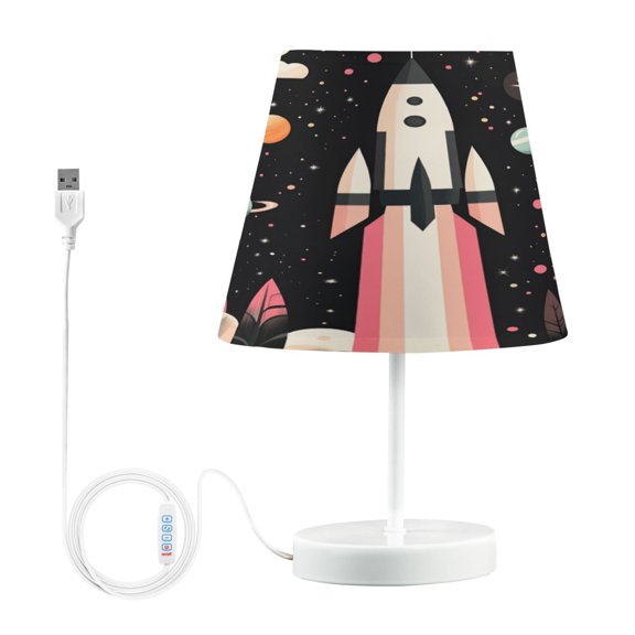 BZSMCE Table Lamp Creative Spaceship Pattern Simple Pattern Night Light