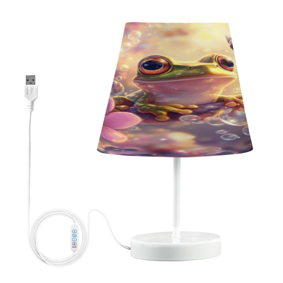 BZSMCE Table Lamp Creative Spring Frog Pattern Simple Pattern Night Light