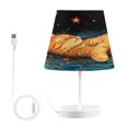 thumbnail image 1 of BZSMCE Table Lamp Creative Starlit Cat Oasis Pattern Simple Pattern Night Light, 1 of 8