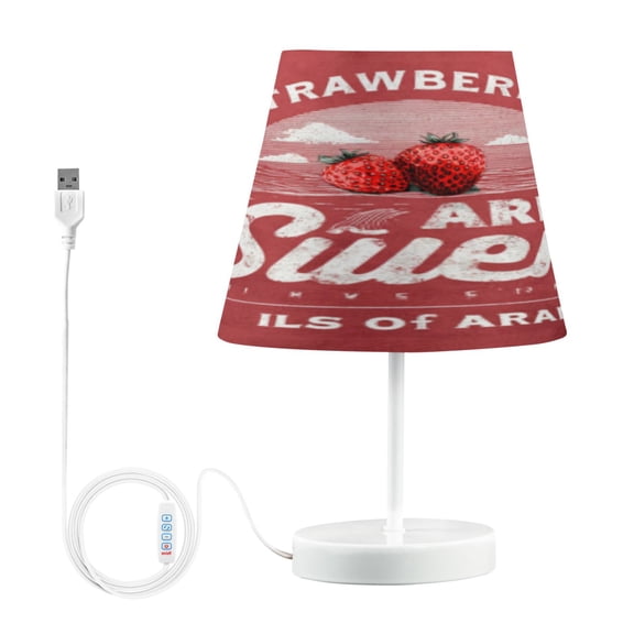 BZSMCE Table Lamp Creative Strawberry Love Pattern Simple Pattern Night Light
