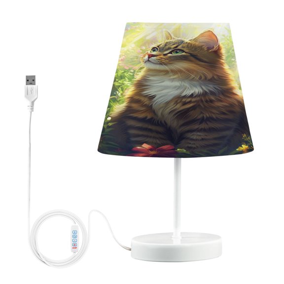 BZSMCE Table Lamp Creative Sunlit Floral Majesty Pattern Simple Pattern Night Light