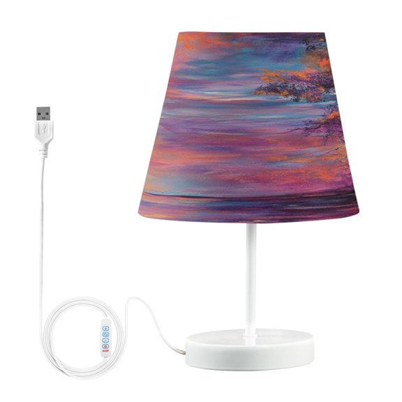 YAZAOO Table Lamp Creative Sunlit Harmony Pattern Simple Pattern Night Light